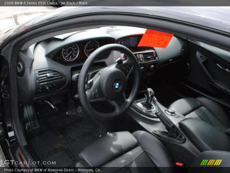Jet Black / Black 2008 BMW 6 Series 650i Coupe
