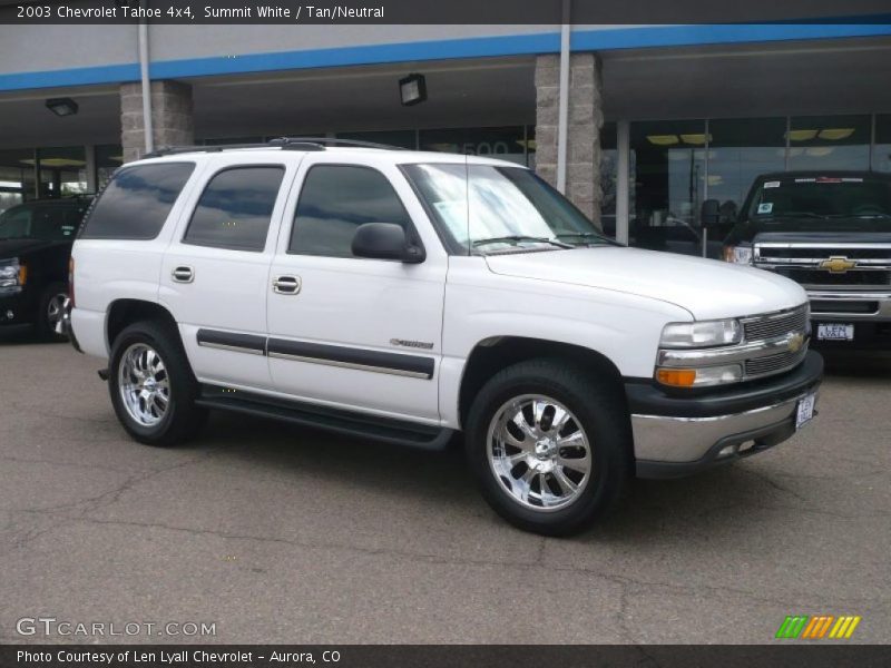 Summit White / Tan/Neutral 2003 Chevrolet Tahoe 4x4