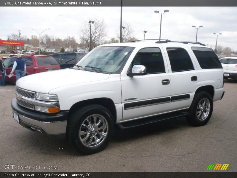 Summit White / Tan/Neutral 2003 Chevrolet Tahoe 4x4