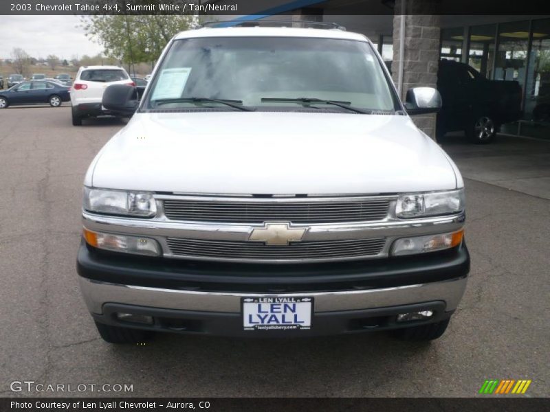 Summit White / Tan/Neutral 2003 Chevrolet Tahoe 4x4