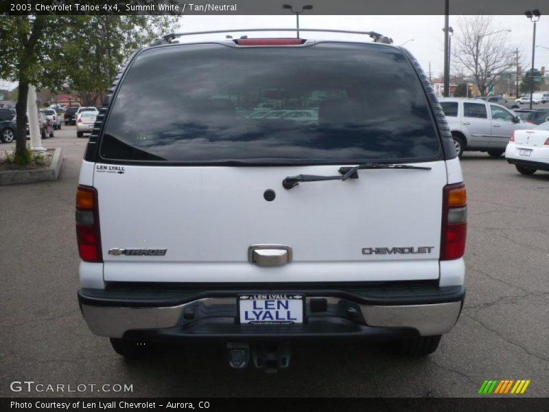 Summit White / Tan/Neutral 2003 Chevrolet Tahoe 4x4