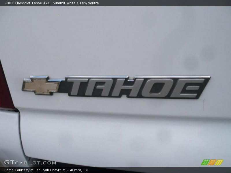 Summit White / Tan/Neutral 2003 Chevrolet Tahoe 4x4