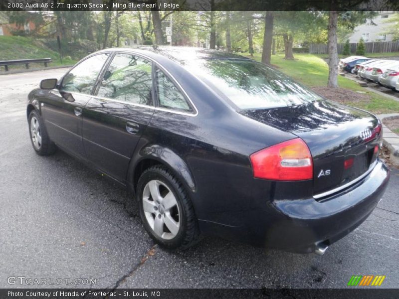 Ming Blue Pearl / Beige 2002 Audi A6 2.7T quattro Sedan
