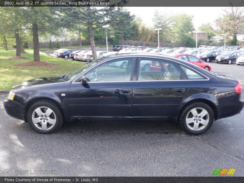 Ming Blue Pearl / Beige 2002 Audi A6 2.7T quattro Sedan