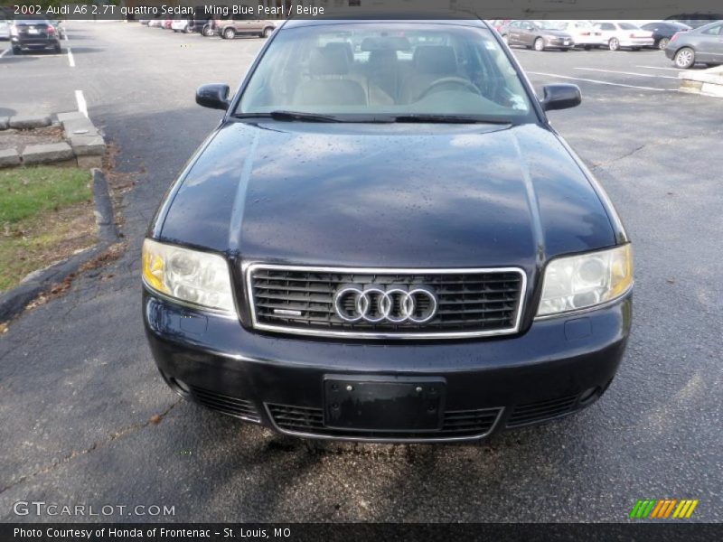 Ming Blue Pearl / Beige 2002 Audi A6 2.7T quattro Sedan