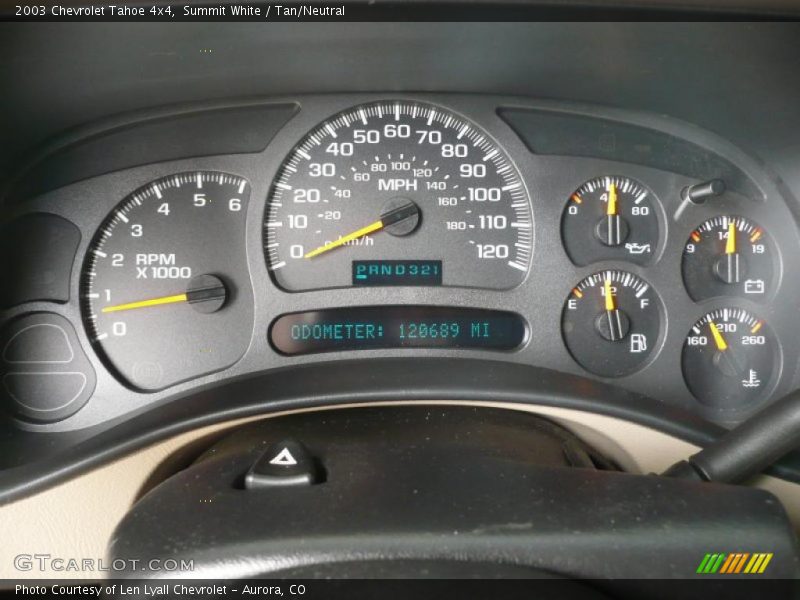Summit White / Tan/Neutral 2003 Chevrolet Tahoe 4x4