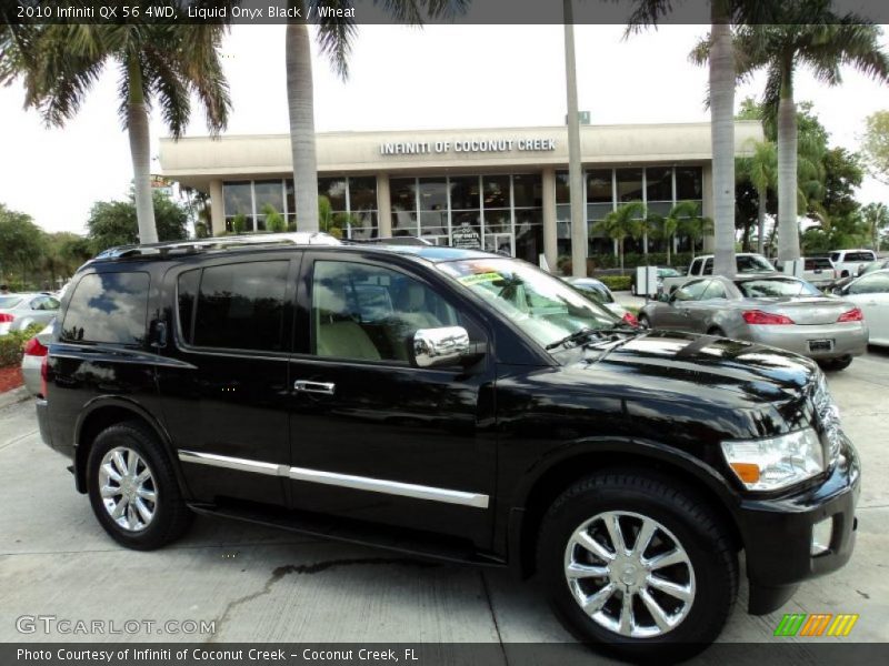 Liquid Onyx Black / Wheat 2010 Infiniti QX 56 4WD