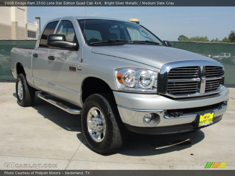 Bright Silver Metallic / Medium Slate Gray 2008 Dodge Ram 2500 Lone Star Edition Quad Cab 4x4