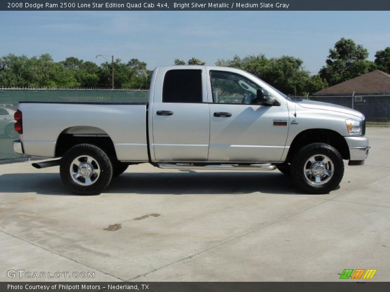 Bright Silver Metallic / Medium Slate Gray 2008 Dodge Ram 2500 Lone Star Edition Quad Cab 4x4