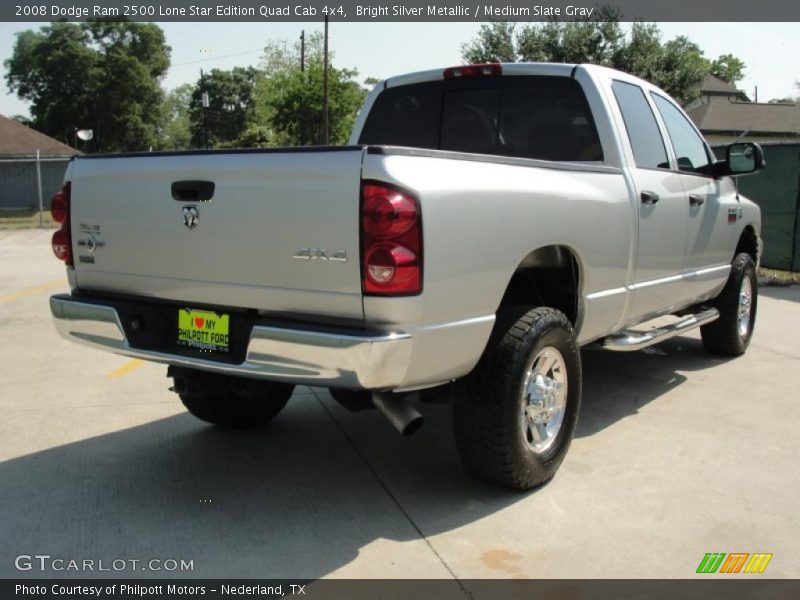 Bright Silver Metallic / Medium Slate Gray 2008 Dodge Ram 2500 Lone Star Edition Quad Cab 4x4