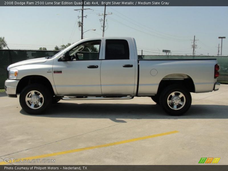 Bright Silver Metallic / Medium Slate Gray 2008 Dodge Ram 2500 Lone Star Edition Quad Cab 4x4