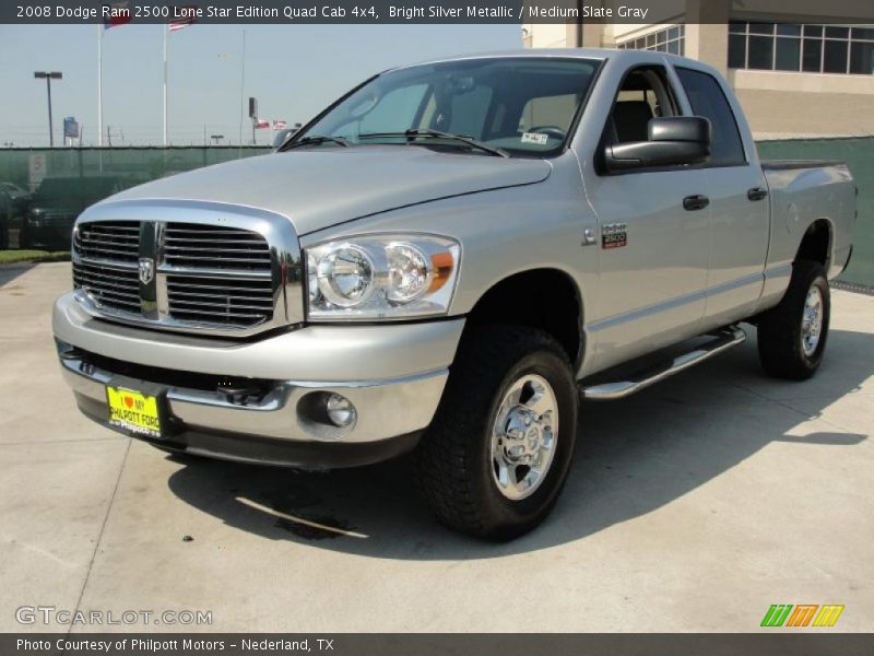 Bright Silver Metallic / Medium Slate Gray 2008 Dodge Ram 2500 Lone Star Edition Quad Cab 4x4