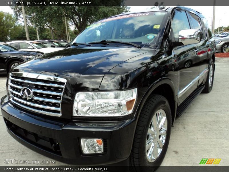 Liquid Onyx Black / Wheat 2010 Infiniti QX 56 4WD