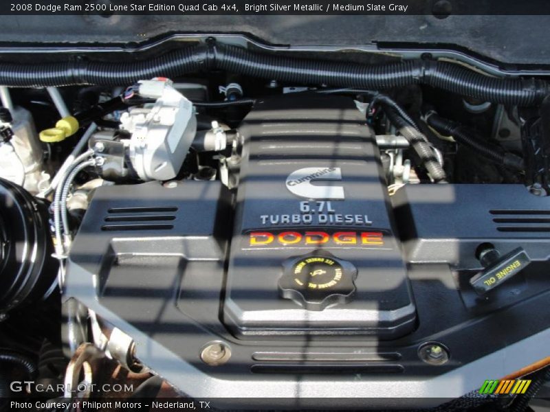 Bright Silver Metallic / Medium Slate Gray 2008 Dodge Ram 2500 Lone Star Edition Quad Cab 4x4