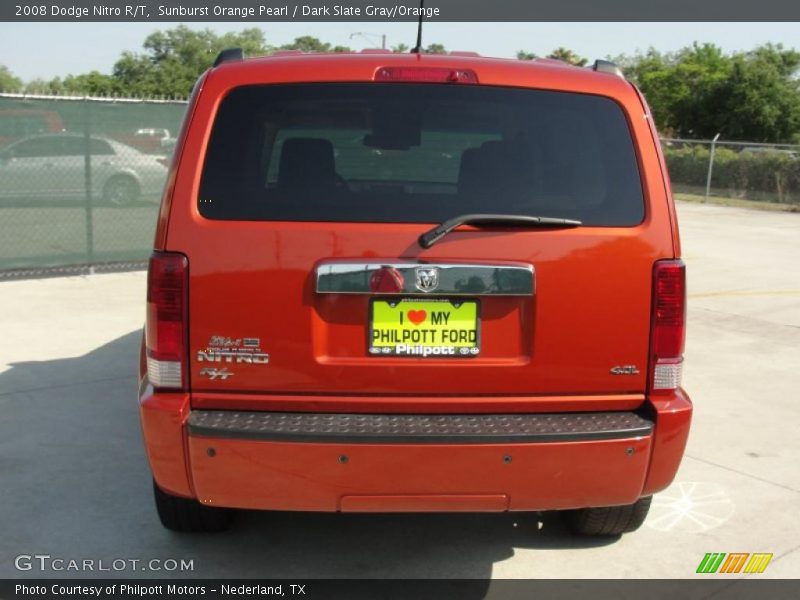 Sunburst Orange Pearl / Dark Slate Gray/Orange 2008 Dodge Nitro R/T