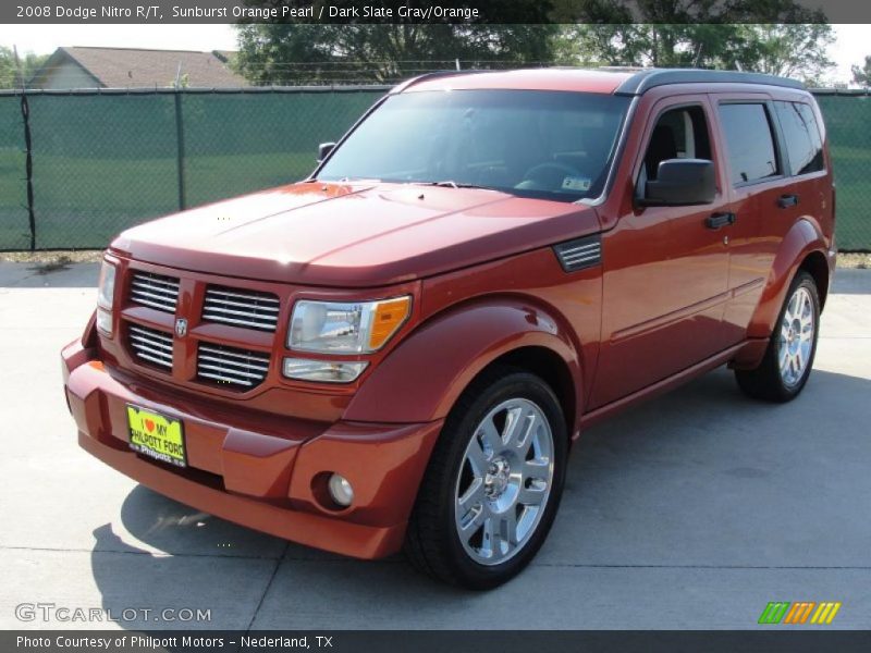 Sunburst Orange Pearl / Dark Slate Gray/Orange 2008 Dodge Nitro R/T