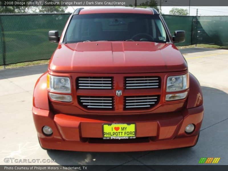 Sunburst Orange Pearl / Dark Slate Gray/Orange 2008 Dodge Nitro R/T