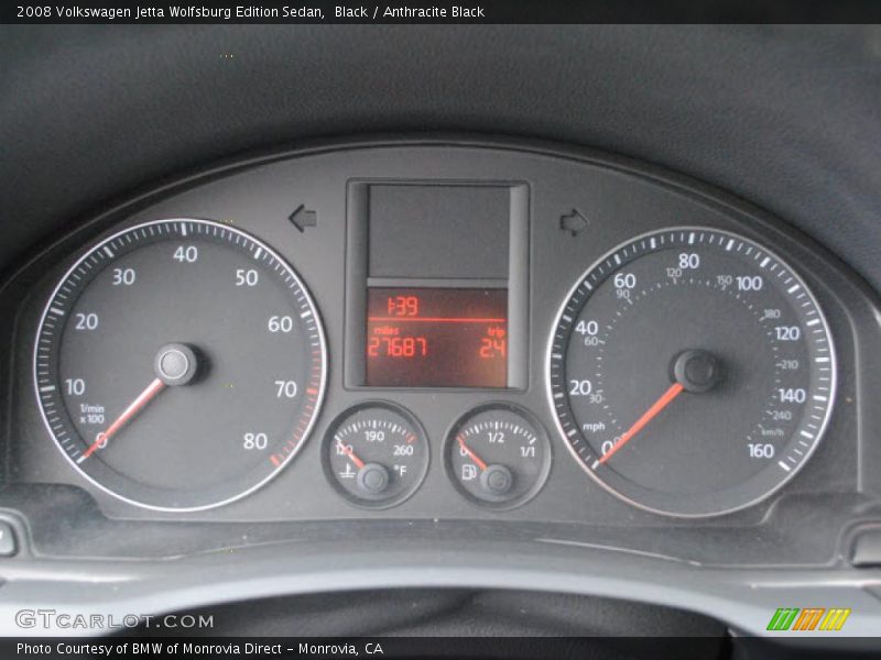 Black / Anthracite Black 2008 Volkswagen Jetta Wolfsburg Edition Sedan