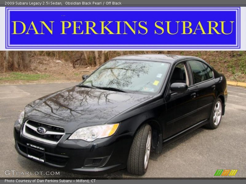 Obsidian Black Pearl / Off Black 2009 Subaru Legacy 2.5i Sedan
