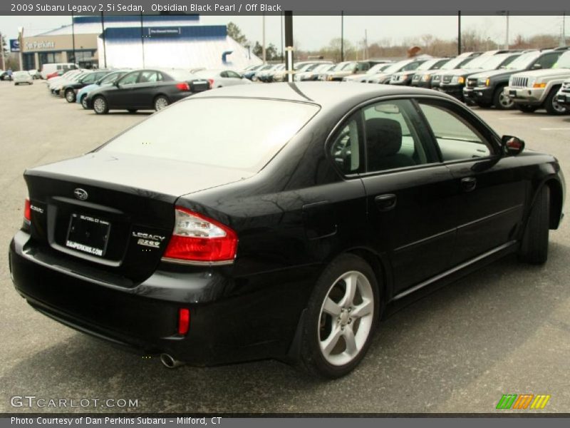 Obsidian Black Pearl / Off Black 2009 Subaru Legacy 2.5i Sedan