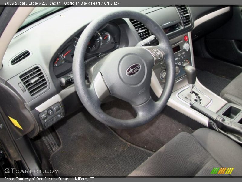 Obsidian Black Pearl / Off Black 2009 Subaru Legacy 2.5i Sedan