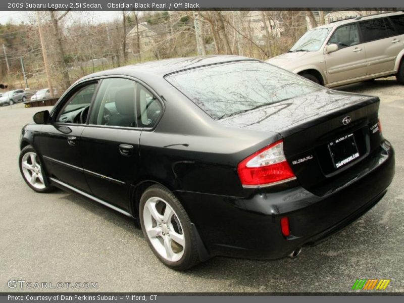 Obsidian Black Pearl / Off Black 2009 Subaru Legacy 2.5i Sedan
