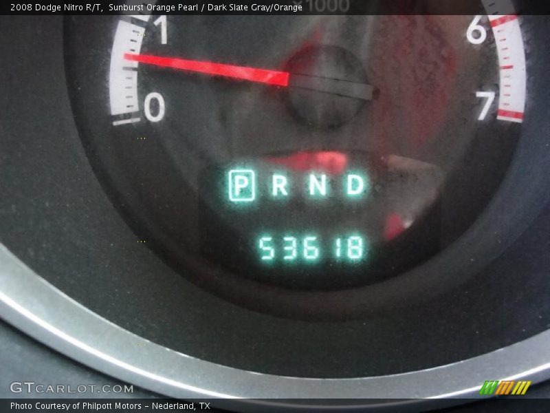 Sunburst Orange Pearl / Dark Slate Gray/Orange 2008 Dodge Nitro R/T