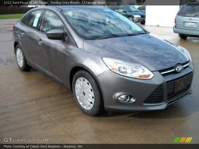 Sterling Grey Metallic / Charcoal Black 2012 Ford Focus SE SFE Sedan