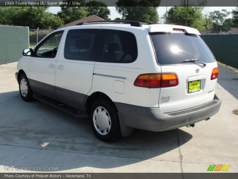 Super White / Gray 1999 Toyota Sienna LE