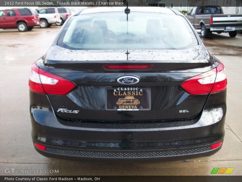 Tuxedo Black Metallic / Charcoal Black 2012 Ford Focus SEL Sedan