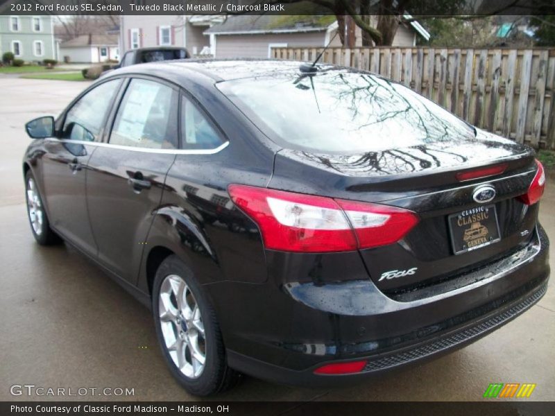 Tuxedo Black Metallic / Charcoal Black 2012 Ford Focus SEL Sedan