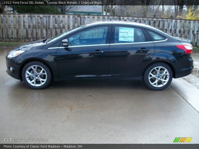 Tuxedo Black Metallic / Charcoal Black 2012 Ford Focus SEL Sedan