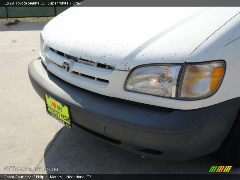 Super White / Gray 1999 Toyota Sienna LE
