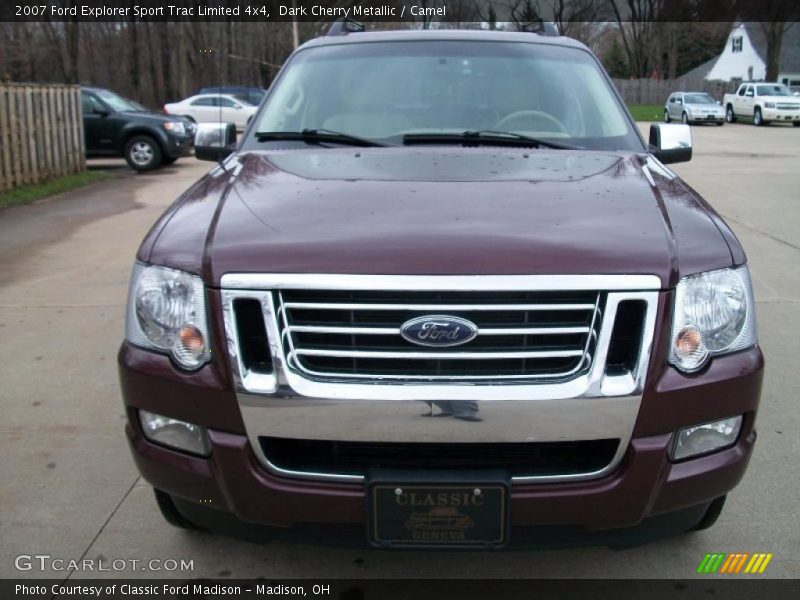 Dark Cherry Metallic / Camel 2007 Ford Explorer Sport Trac Limited 4x4