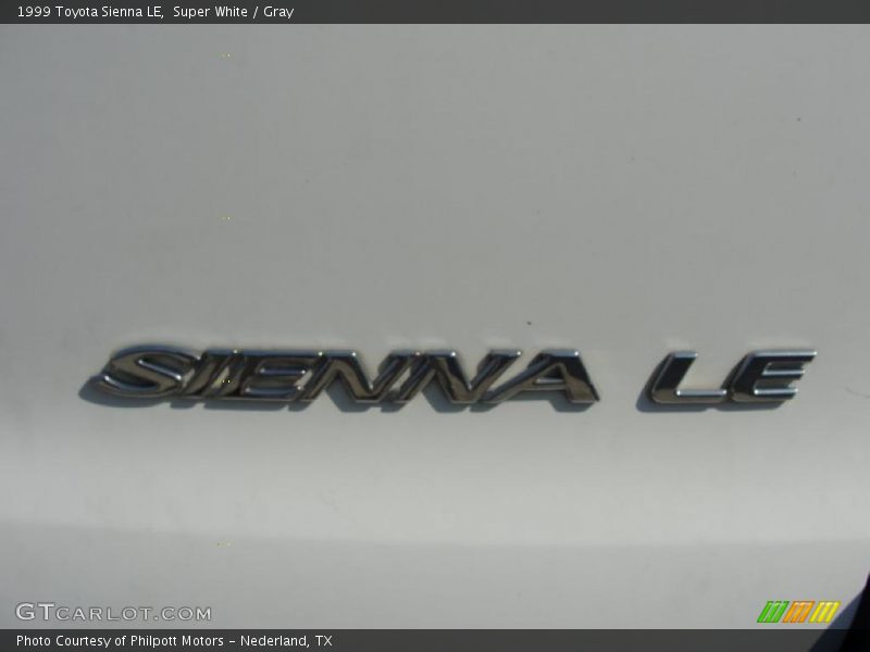 Super White / Gray 1999 Toyota Sienna LE