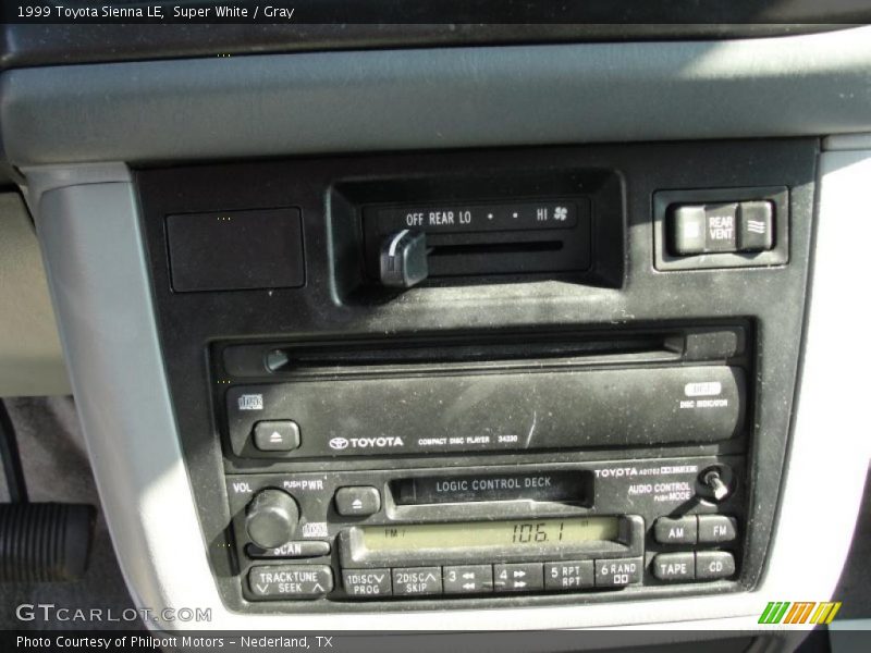 Super White / Gray 1999 Toyota Sienna LE