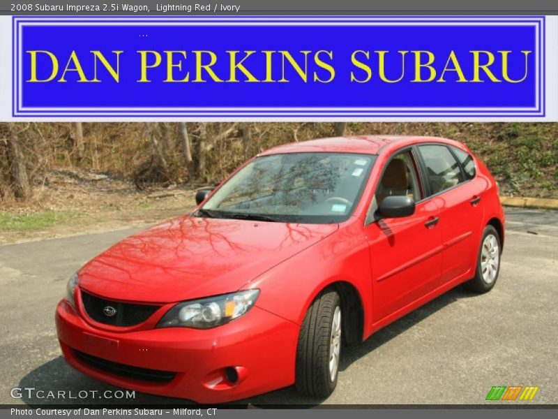 Lightning Red / Ivory 2008 Subaru Impreza 2.5i Wagon