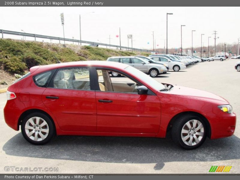 Lightning Red / Ivory 2008 Subaru Impreza 2.5i Wagon
