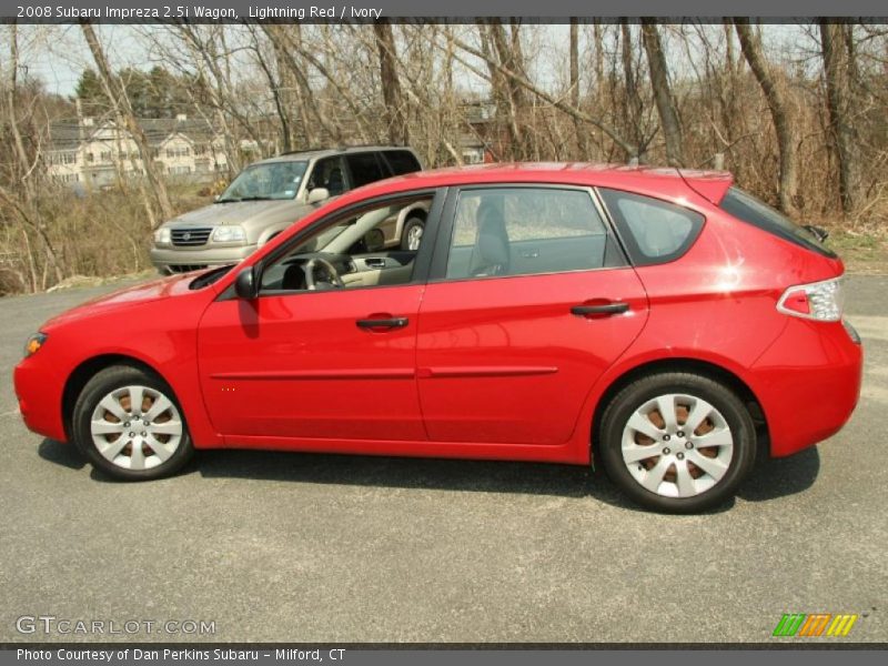Lightning Red / Ivory 2008 Subaru Impreza 2.5i Wagon