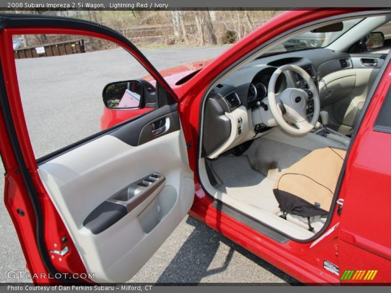 Lightning Red / Ivory 2008 Subaru Impreza 2.5i Wagon