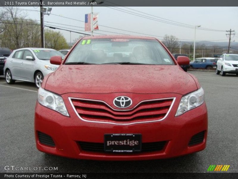 Barcelona Red Metallic / Ash 2011 Toyota Camry LE