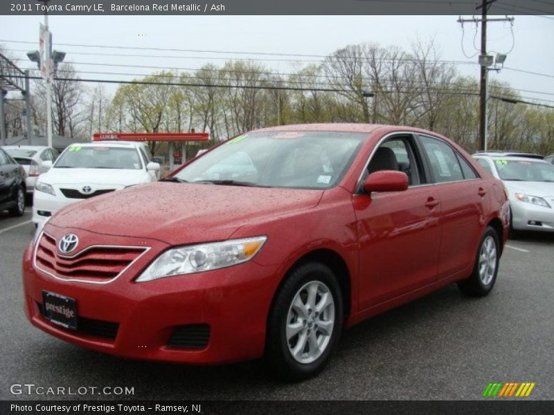 Barcelona Red Metallic / Ash 2011 Toyota Camry LE