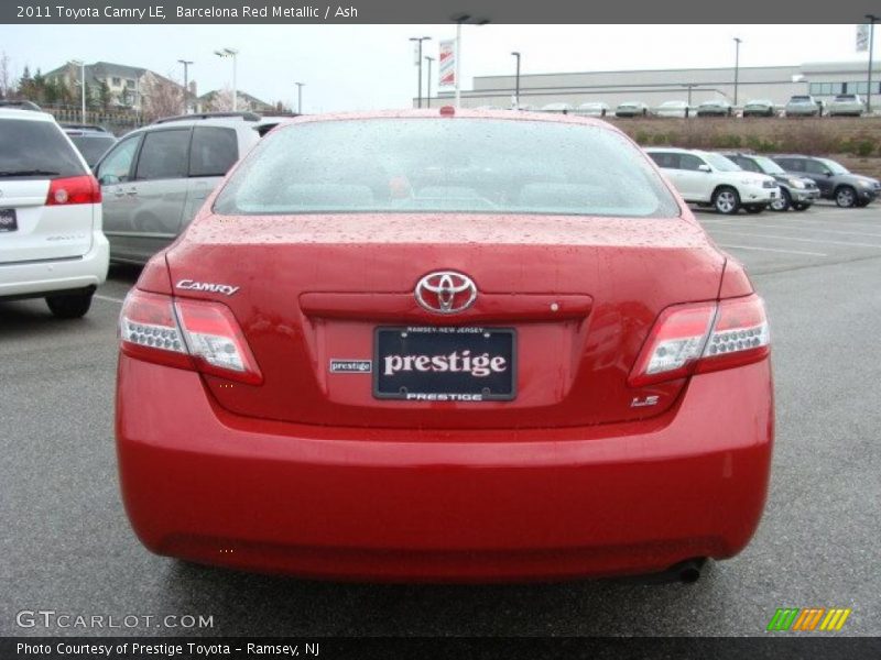 Barcelona Red Metallic / Ash 2011 Toyota Camry LE