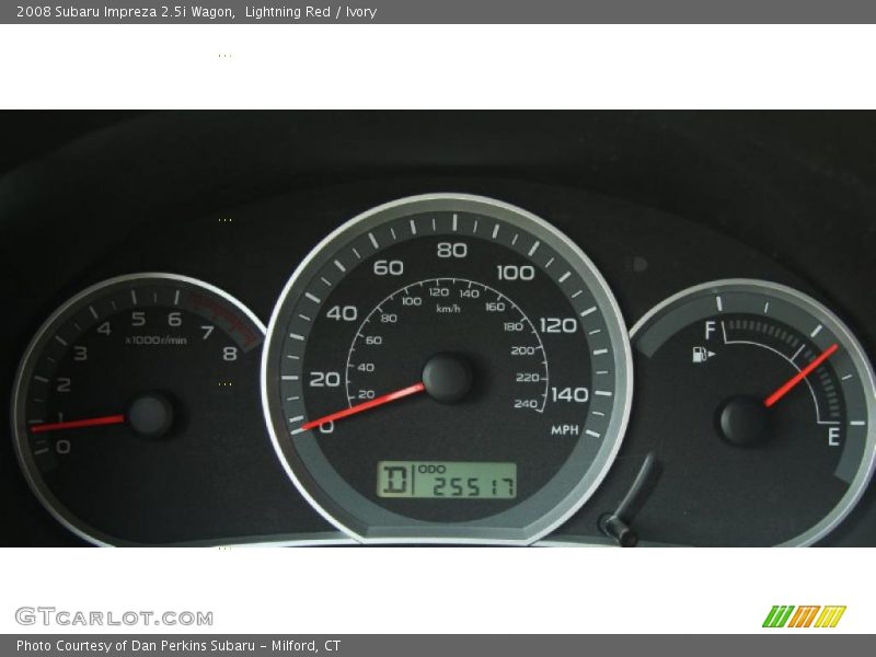 Lightning Red / Ivory 2008 Subaru Impreza 2.5i Wagon