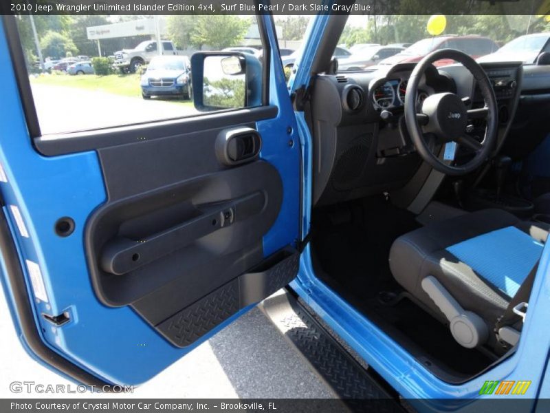 Surf Blue Pearl / Dark Slate Gray/Blue 2010 Jeep Wrangler Unlimited Islander Edition 4x4