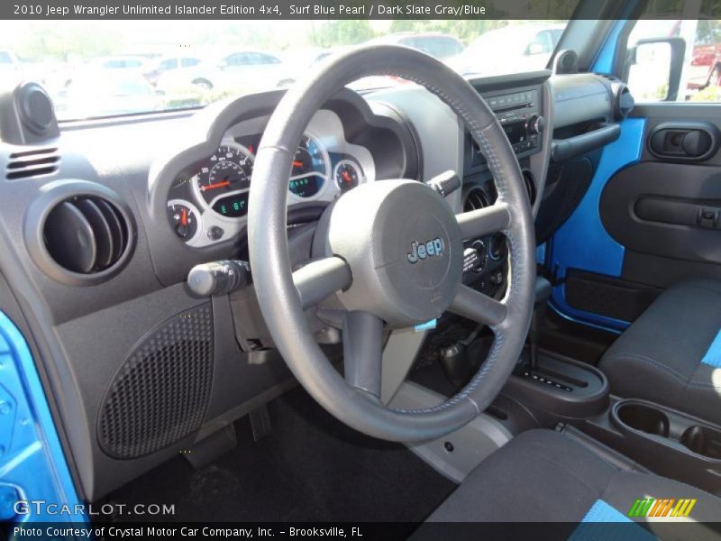 Surf Blue Pearl / Dark Slate Gray/Blue 2010 Jeep Wrangler Unlimited Islander Edition 4x4
