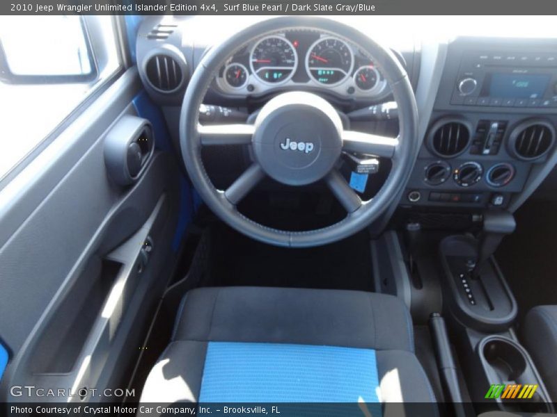 Surf Blue Pearl / Dark Slate Gray/Blue 2010 Jeep Wrangler Unlimited Islander Edition 4x4