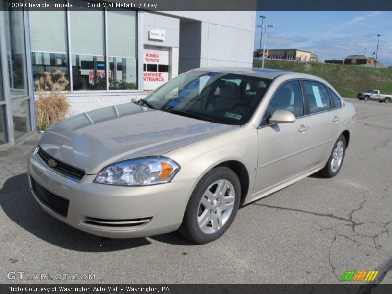 Gold Mist Metallic / Gray 2009 Chevrolet Impala LT