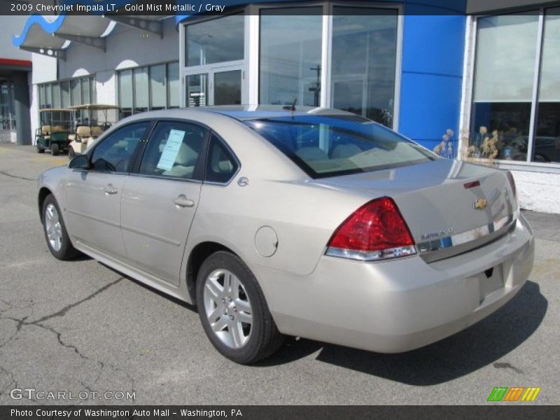 Gold Mist Metallic / Gray 2009 Chevrolet Impala LT