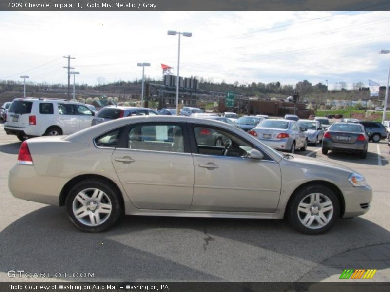 Gold Mist Metallic / Gray 2009 Chevrolet Impala LT